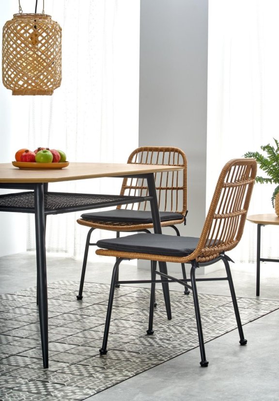 Jídelní stůl JACKSON — 160x90x77 cm, dekor zlatý dub Halmar