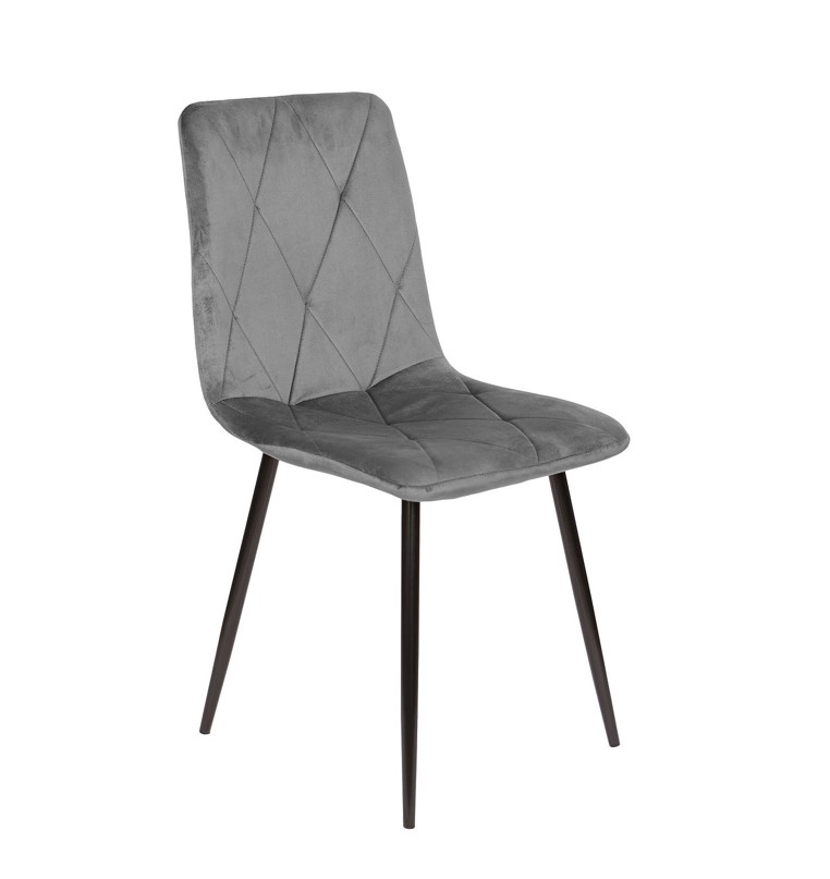 Luxusní židle NAOMI s velvet potahem a černou kovovou podnoží Stima