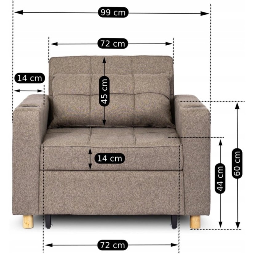 Elegantné kreslo SOLOR Béžové – Luxusné pohodlie pre váš domov