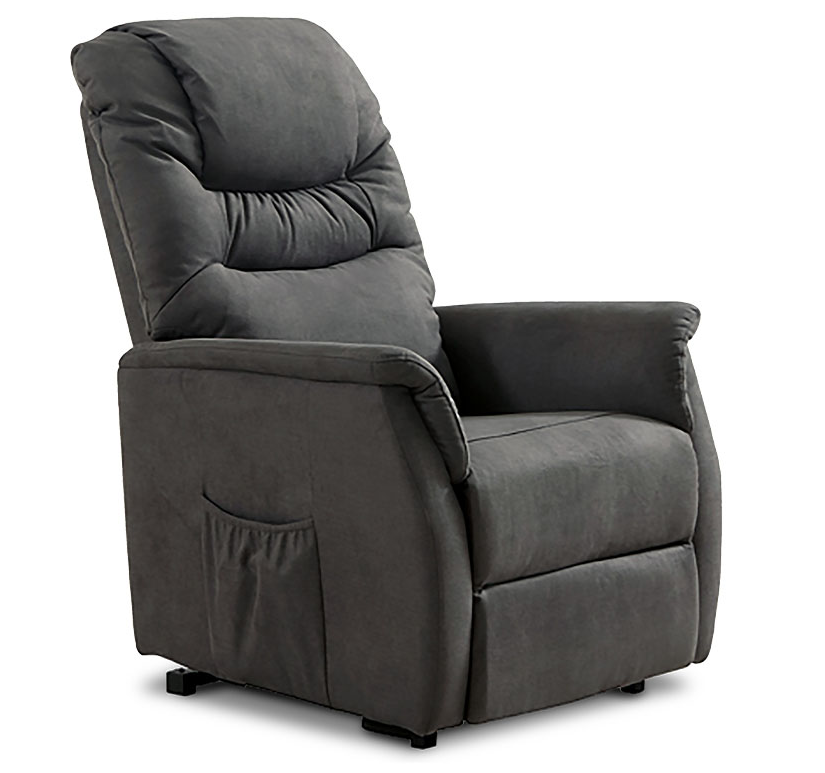 Relaxační TV křeslo VINCENT s elektrickým polohováním — šedá, 2 motory, nosnost 140 kg Autronic