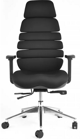 Kancelárska ergonomická stolička SPINE s podhlavníkom — látka, nosnosť 130 kg, viac farieb - Farebné varianty stoličky SPINE: Modrá