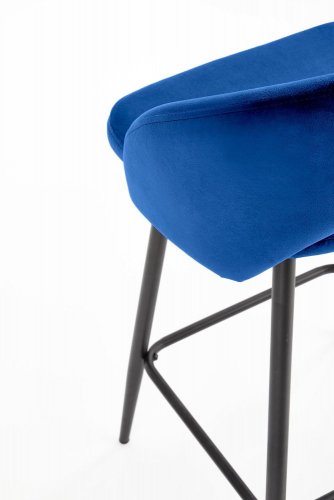 Barová stolička LEO – zamat, viac farieb - Čalúnenie LEO: Zelená