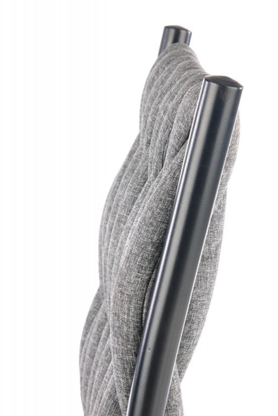 Jedálenská čalúnená stolička KING - kov, látka, sivá