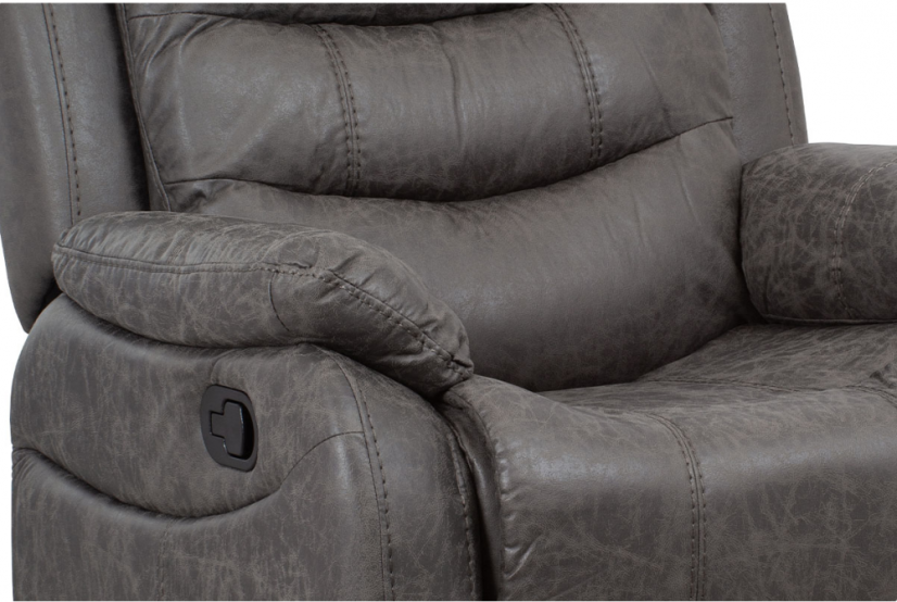 TV polohovatelné křeslo ROGIL - látka, šedá, nosnost 130 kg