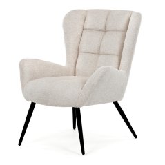 Elegantné béžové kreslo ušiak HUG – Autronic