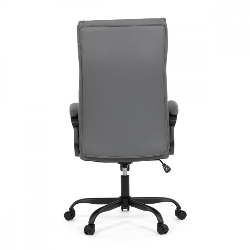 Kancelářské křeslo HOLMES — kov, ekokůže, šedá Autronic