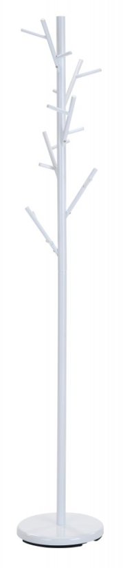 Stojanový vešiak PALU –⁠ 176 cm, kov, biela