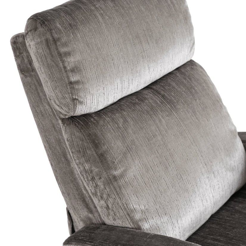 Štýlové Kreslo DANNY — jemného Sivého Zamatu