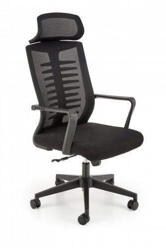 Kancelářská židle FABIO - látka, síť, černá