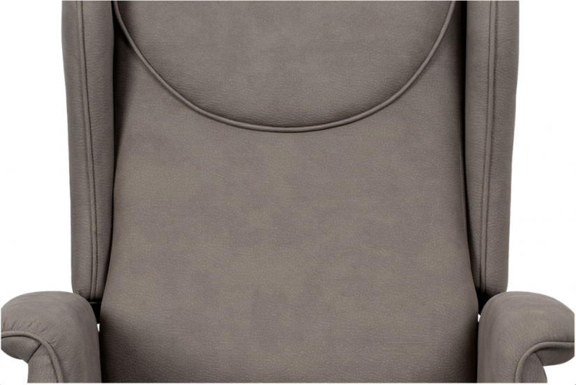 TV křeslo ušák MARLON s elektrickým polohováním — hnědá látka, 2 motory, nosnost 140 kg Autronic