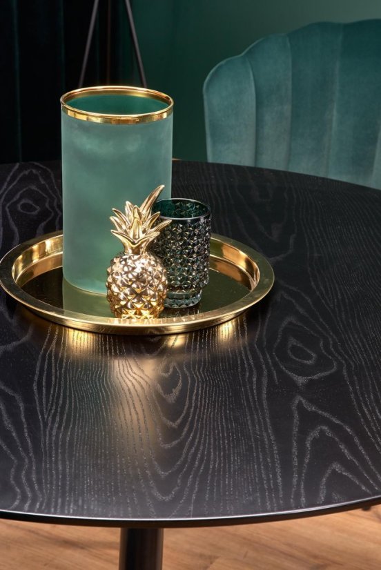 Jídelní kulatý stůl EMBOS — průměr 120 cm, černá Halmar