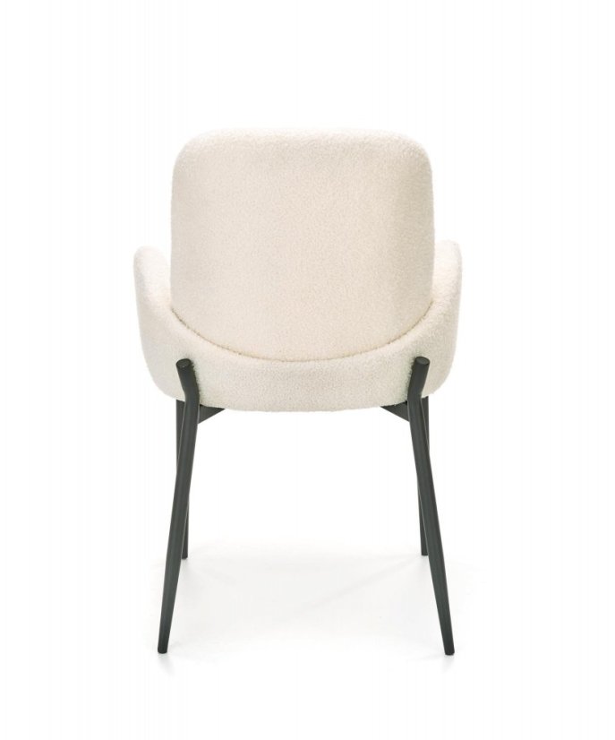 Jedálenská stolička SALTA –⁠ látka/kov, krémová