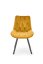 Otočná sametová stolička BECKY horčičková – moderný komfort v elegantnom štýle Halmar