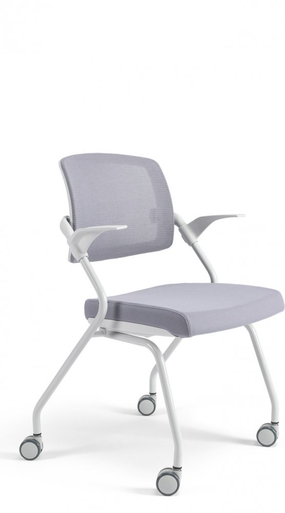 Konferenční židle na kolečkách Bestuhl U20 WHITE — více barev, stohovatelná Šedá