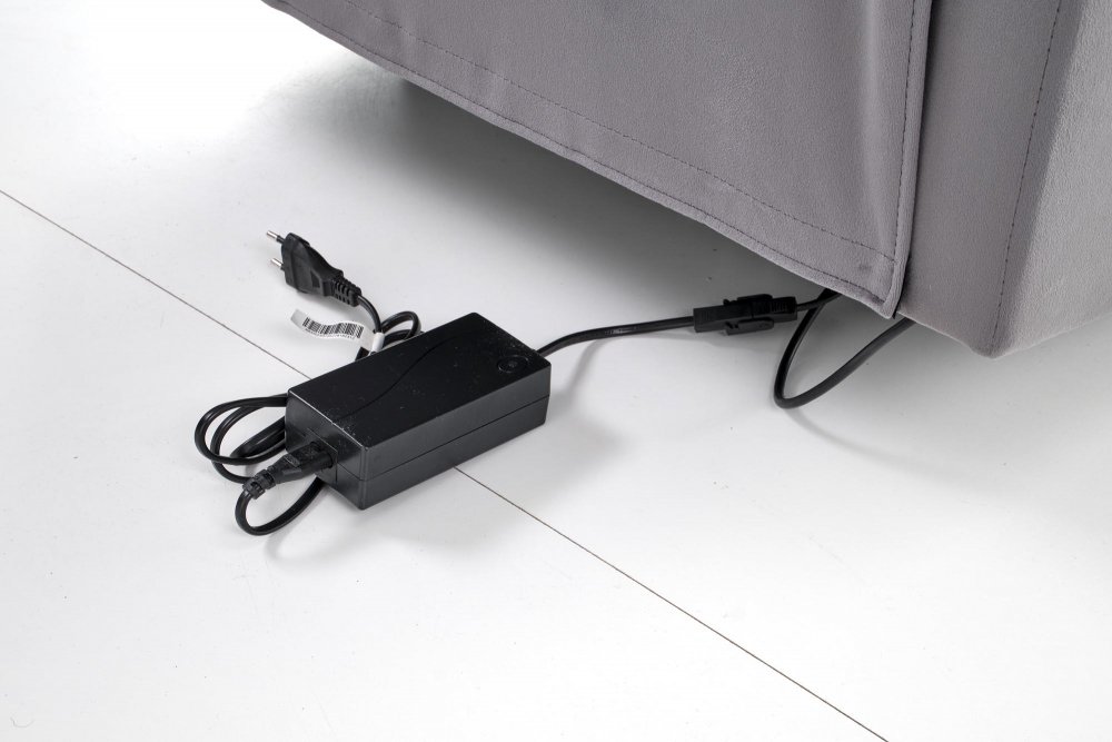 TV křeslo SEMIR s elektrickým polohováním - látka, šedá Halmar (obrázek 9)