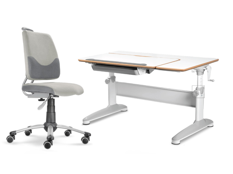 Dětský set Actikid A3 EXPERT - šedý, set židle + stůl