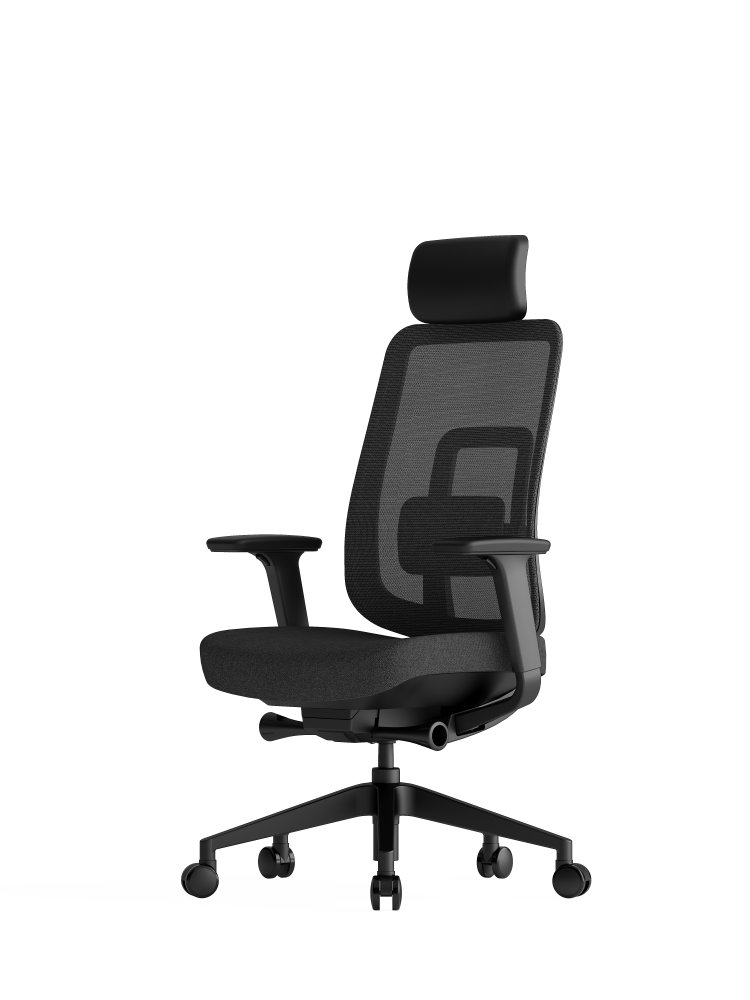 Ergonomická kancelárska stolička K42 SP – sieť/čalúnená, černá