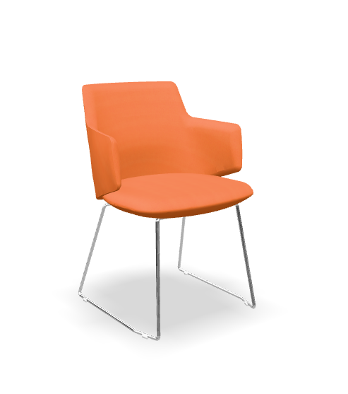 Jednací židle Melody Meeting 360-Q – látka, více barev, LD Seating CSE05 - oranžová