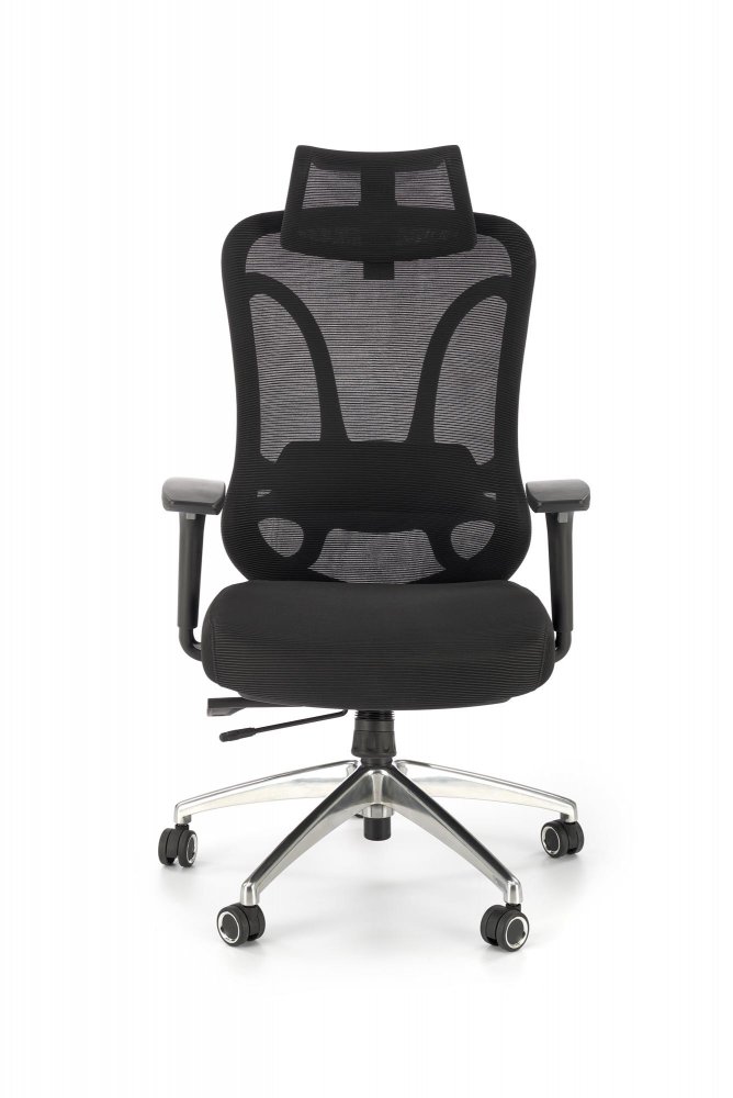 Kancelářská ergonomická židle GILBERTO — kov, látka, síť, černá Halmar (obrázek 17)