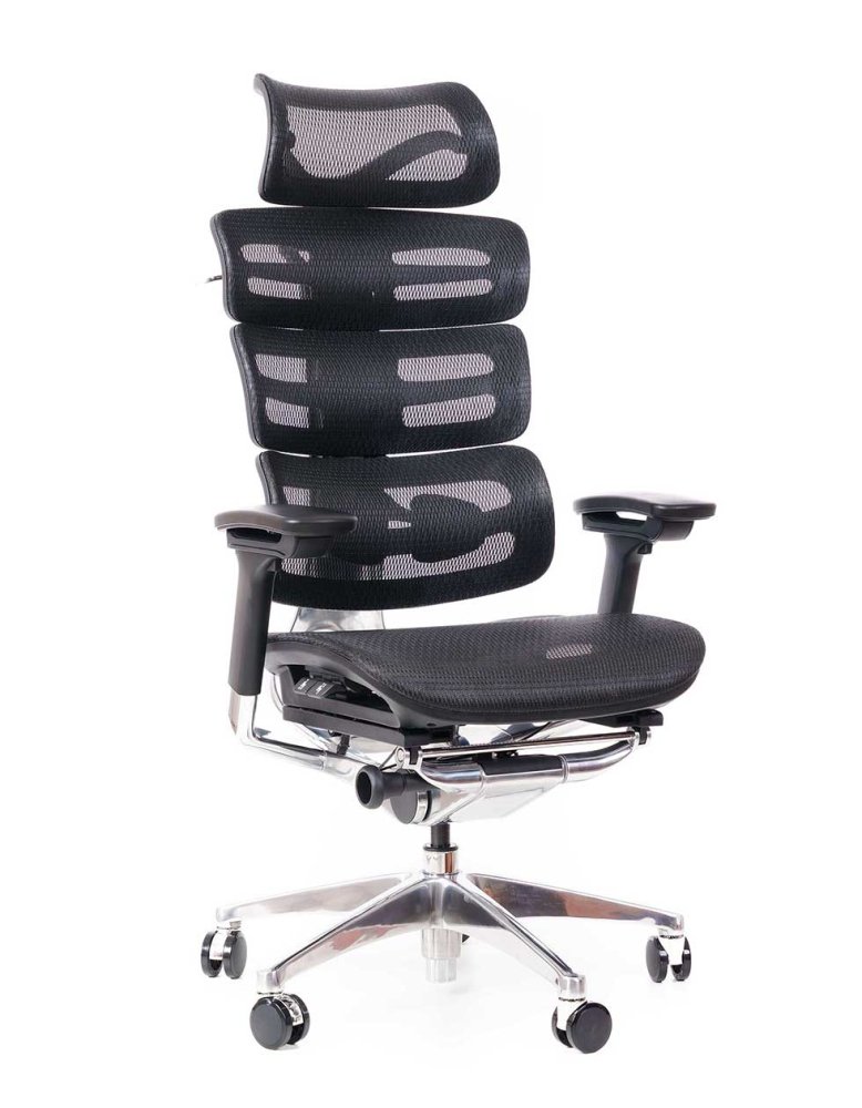 Ergonomická kancelárska stolička TRINITY — čierna