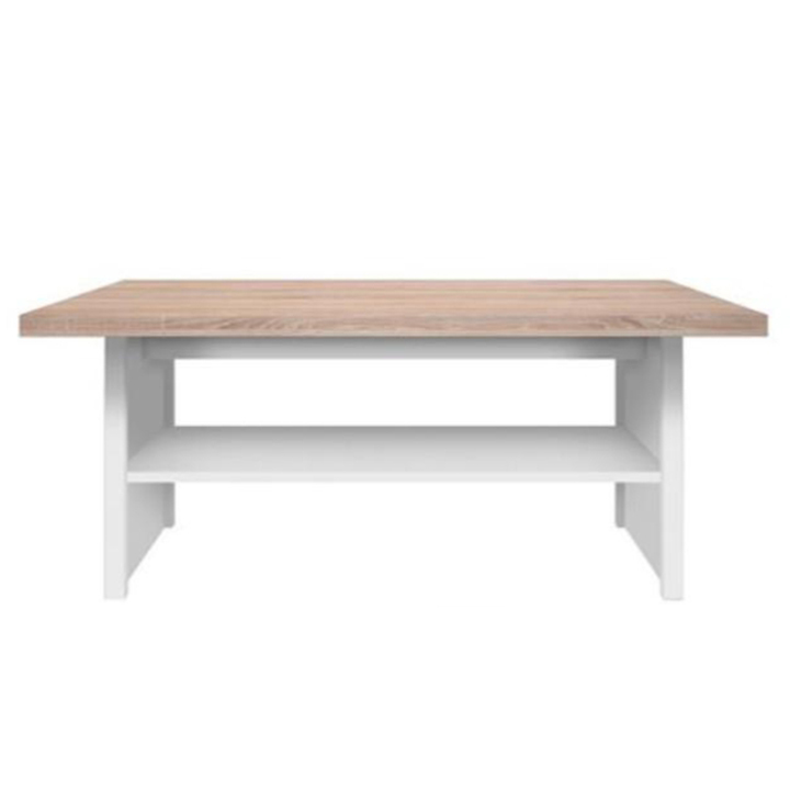 Konferenční stůl TOPTY — 115x55x48 cm, dub sonoma/bílá