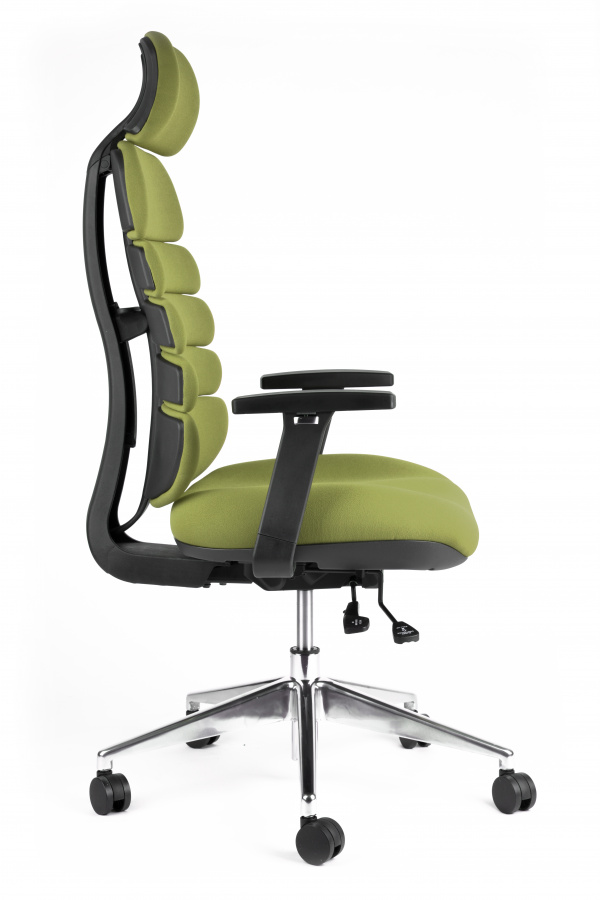 Kancelářská ergonomická židle SPINE s podhlavníkem — látka, nosnost 130 kg, více barev Šedá (obrázek 22)