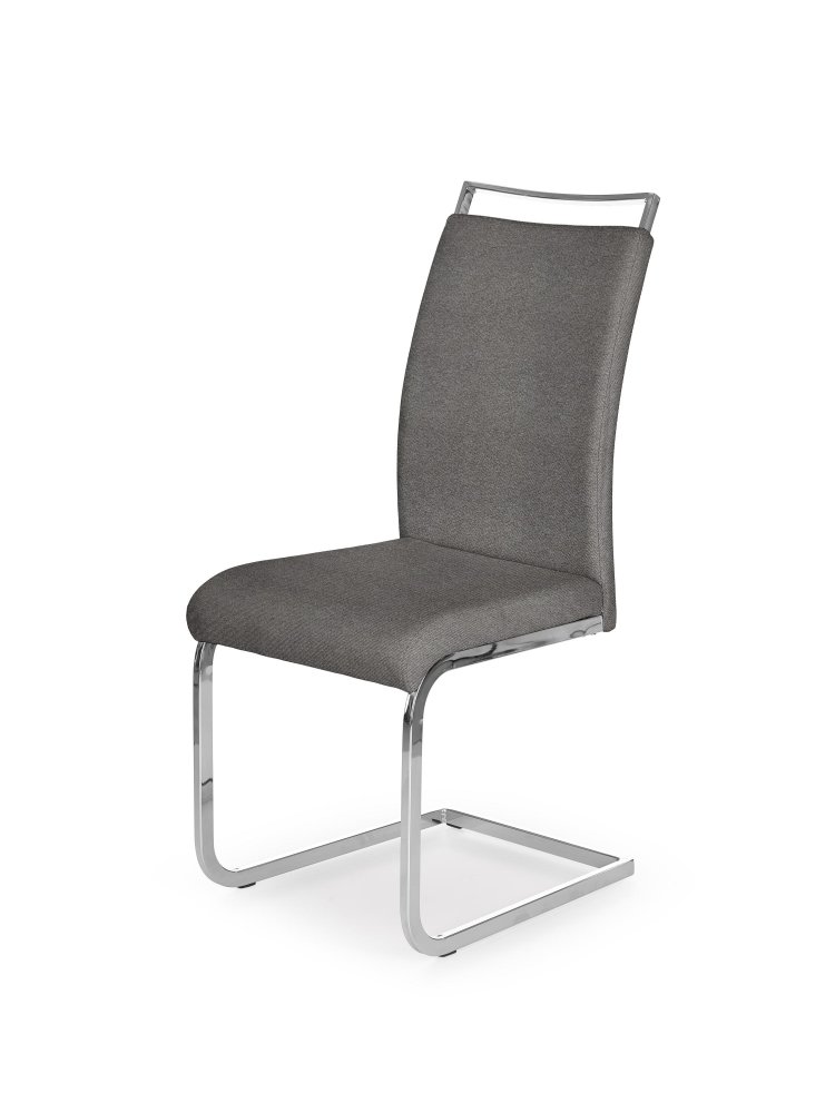 Jídelní židle FALKNER —ocel, látka, šedá