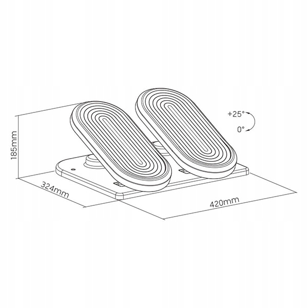 Ergonomická podložka pod nohy STEPPER – černá (obrázek 8)