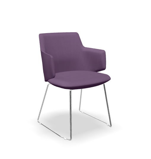 Jednací židle Melody Meeting 360-Q – látka, více barev, LD Seating CSE09 - fialová