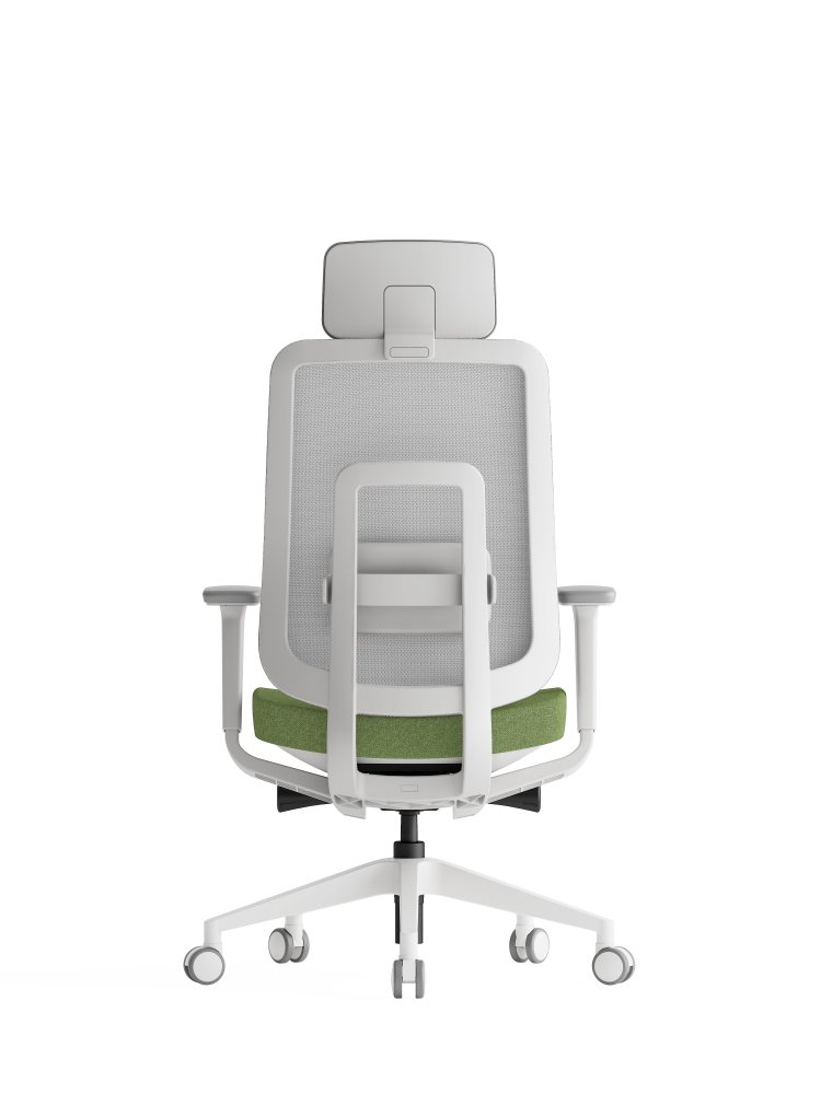 Kancelářská ergonomická židle K42 WHITE SP – síť/ čalouněná, zelená (obrázek 3)