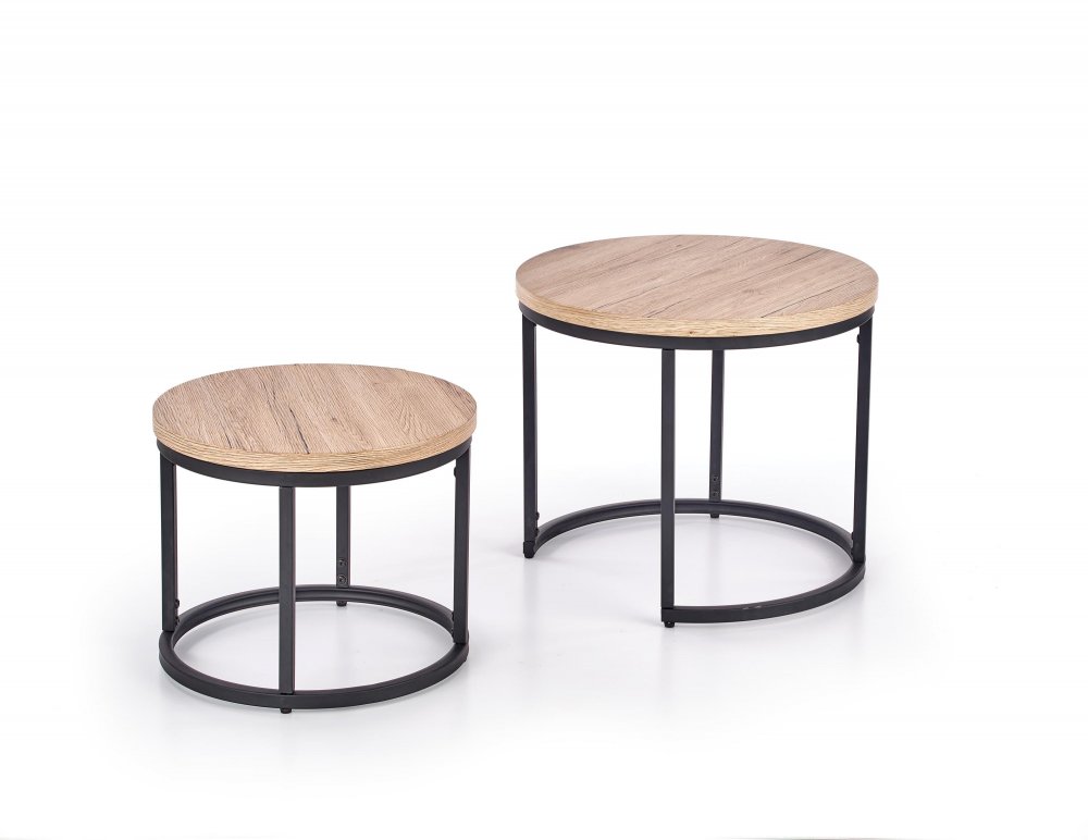 Set konferenčních stolků OREO — san remo / černá Halmar (obrázek 3)