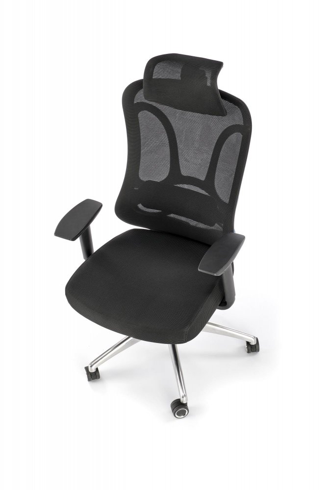 Kancelářská ergonomická židle GILBERTO — kov, látka, síť, černá Halmar (obrázek 19)