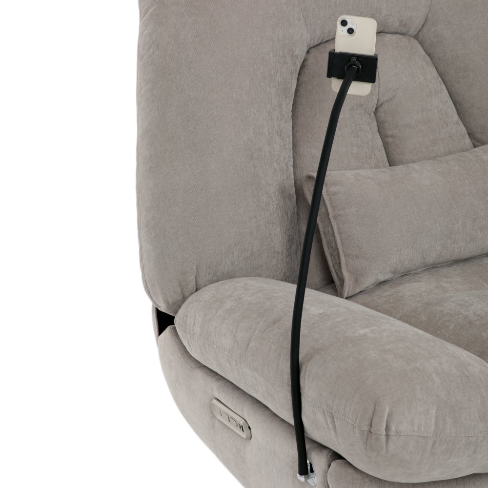 TV polohovací křeslo s elektrickým zabudovaným ovládáním LUXION  — béžová látka, nosnost 160 kg Autronic (obrázek 3)
