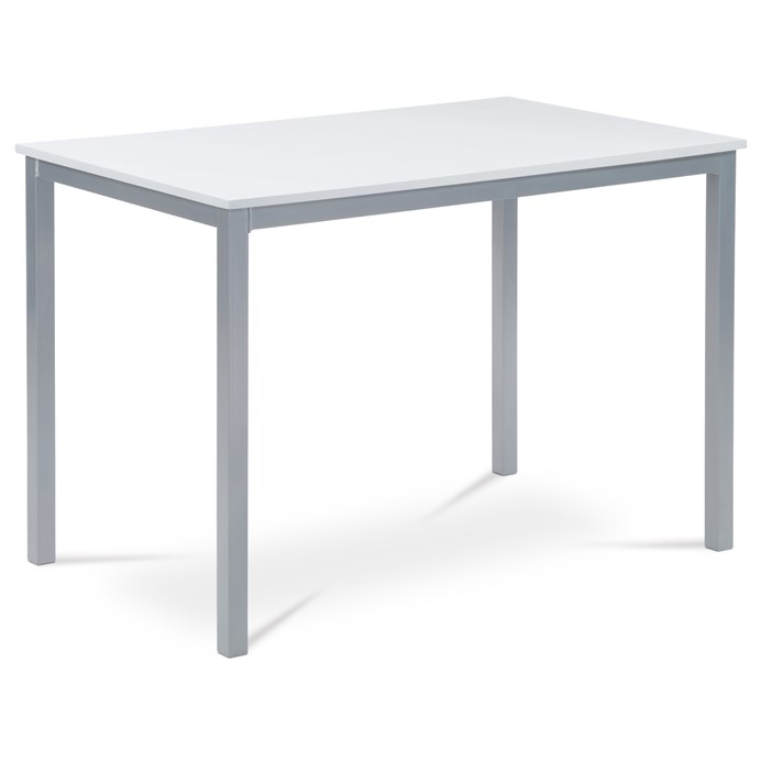 Jídelní stůl TOMSO – 110x70 cm, MDF bílá / šedý lak Autronic (obrázek 4)