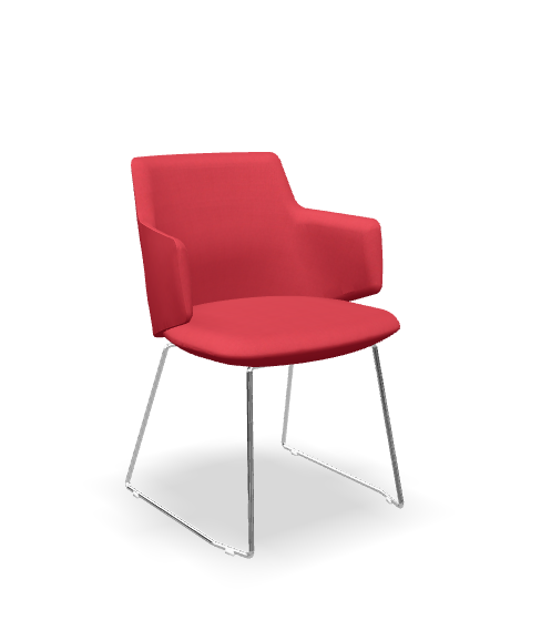 Jednací židle Melody Meeting 360-Q – látka, více barev, LD Seating CSE06 - červená