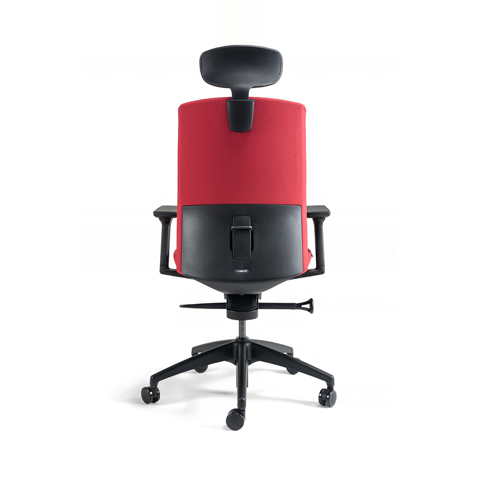 Kancelářská ergonomická židle BESTUHL J2 SP — více barev, s podhlavníkem Červená 202 (obrázek 7)