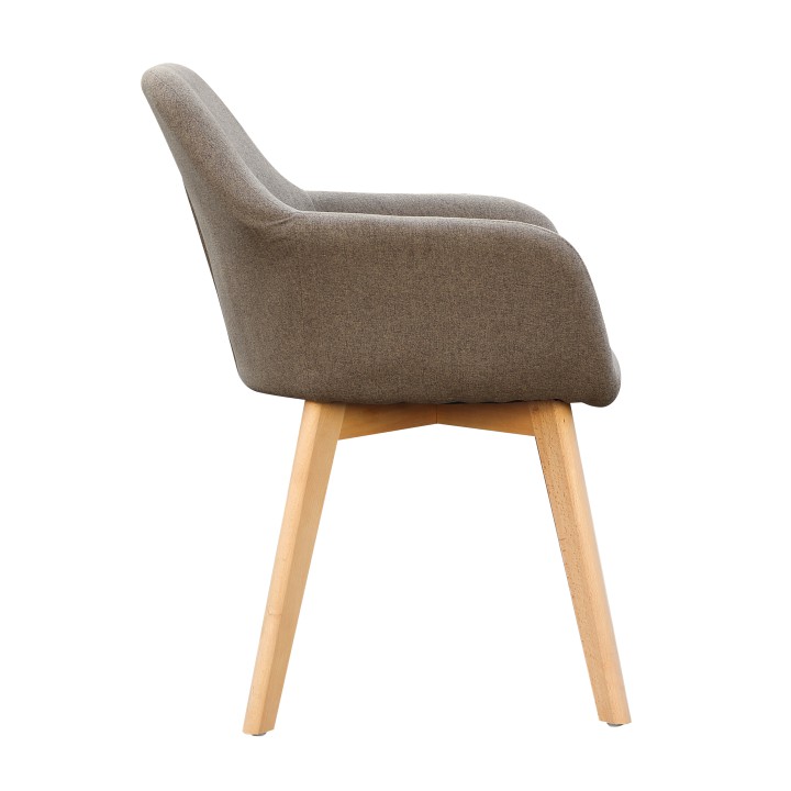 Designové křesílko CLORIN — buk, látka, více barev Hnědá (obrázek 5)