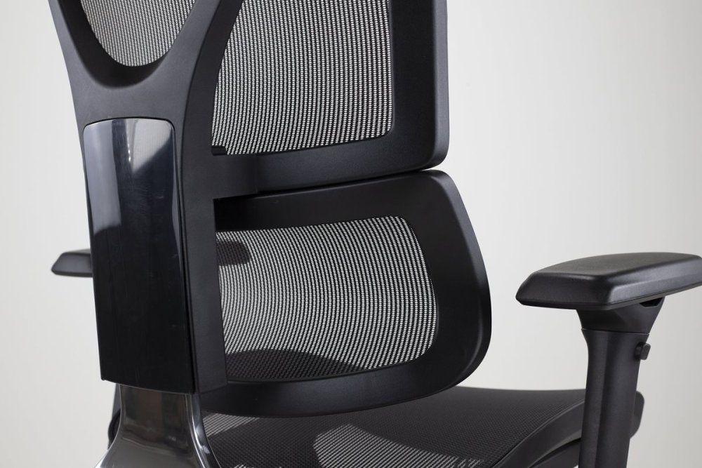 Kancelářská ergonomická židle KORINA — síť, černá, nosnost 150 kg Antares (obrázek 9)