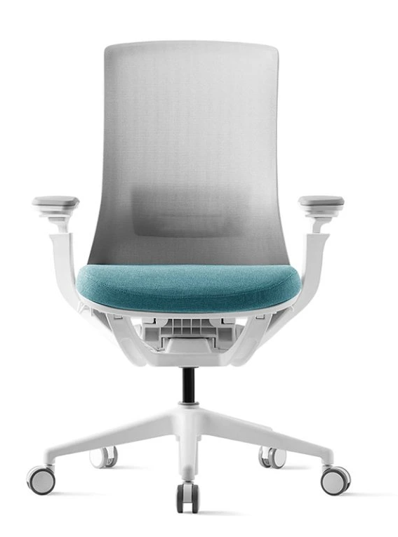 Kancelárska ergonomická stolička ROLY WHITE – sieťovina, viac farieb Svetlomodrá