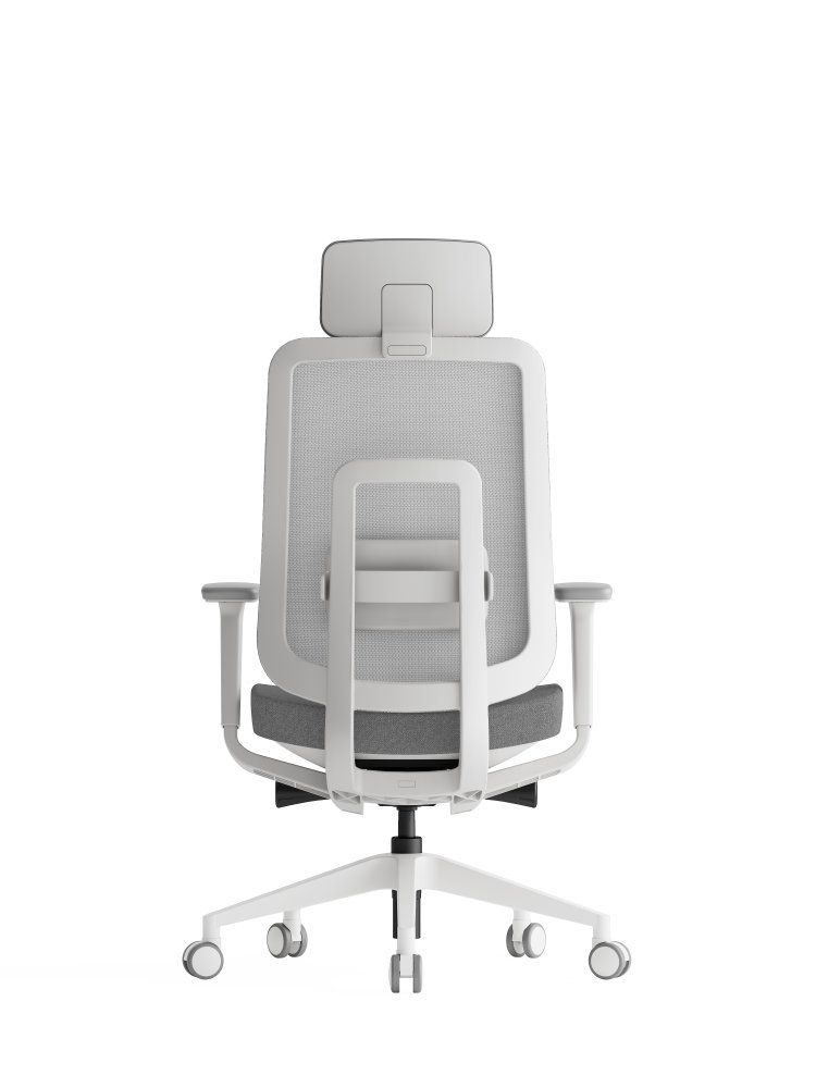 Kancelářská ergonomická židle K42 WHITE SP – síť/ čalouněná, šedá (obrázek 3)