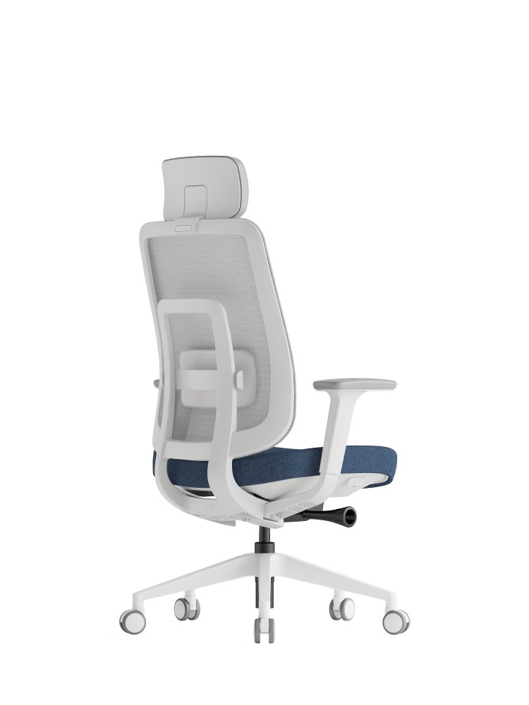 Kancelářská ergonomická židle K42 WHITE SP – síť/ čalouněná, modrá (obrázek 4)