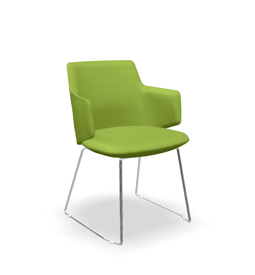 Jednací židle Melody Meeting 360-Q – látka, více barev, LD Seating CSE16 - zelená