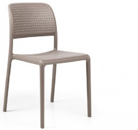 Plastová jídelní židle Stima BORA – bez područek, nosnost 200 kg Tortora