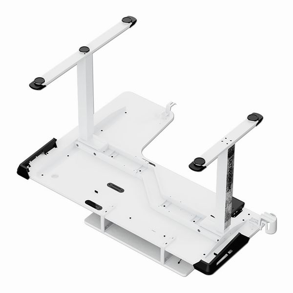 Herní stůl ULTRADESK WINGER – 111x155x60 cm, elektricky nastavitelná výška, RGB podsvícení, bílá (obrázek 10)