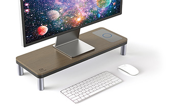 Powerton ERGO DOKY stojan na monitor s dokovacou stanicou a bezdrôtovým nabíjaním Lama