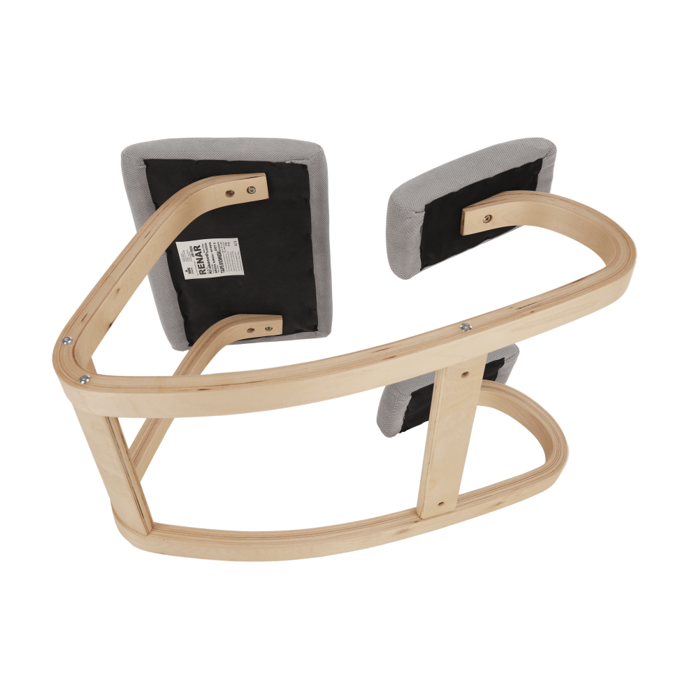 Ergonomická balanční klekačka RENAR – šedohnědá Taupe, březové dřevo, Kondela (obrázek 4)