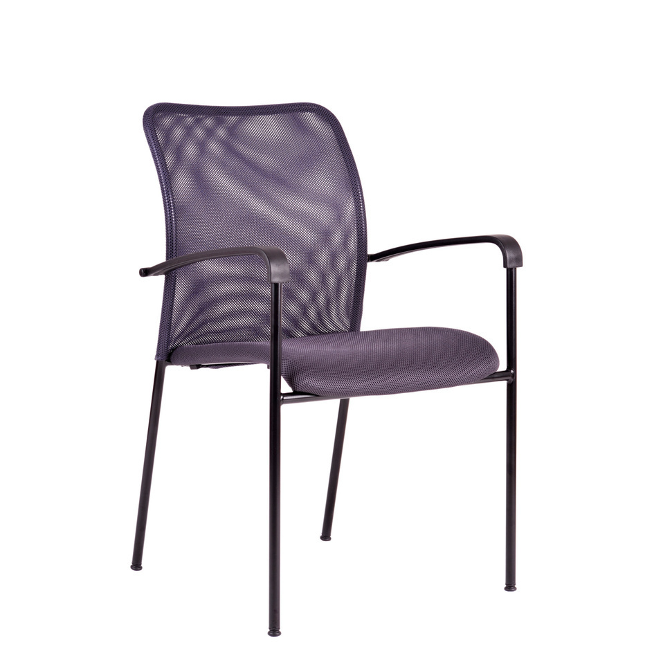 Jednací kovová židle Office Pro TRITON BLACK – s područkami, více barev Antracit DK 15