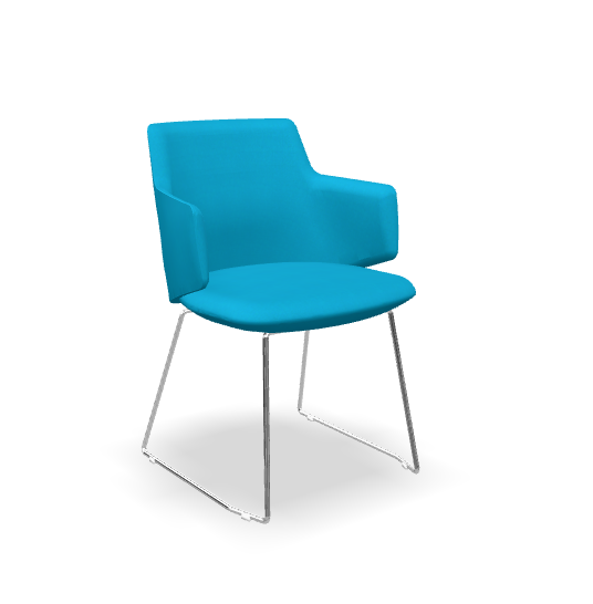 Jednací židle Melody Meeting 360-Q – látka, více barev, LD Seating CSE10 - tyrkysová