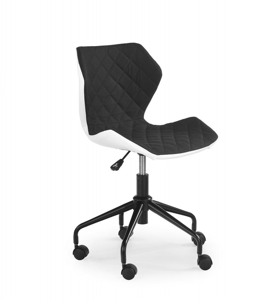 Dětská židle na kolečkách MATRIX – více barev černá/bílá