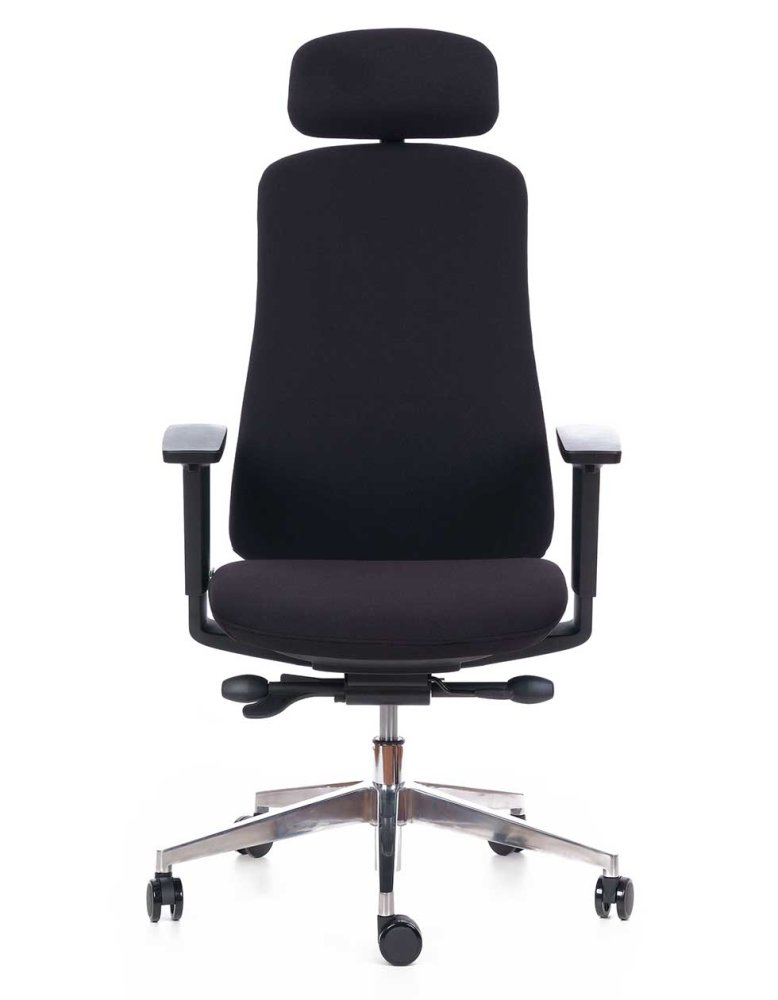 Kancelářská ergonomická židle Sego Terra — látka, více barev, nosnost 120 kg černá (obrázek 3)